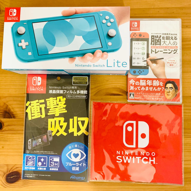 Nintendo Switch Lite ターコイズ+脳トレ＋フィルム+その他 - www