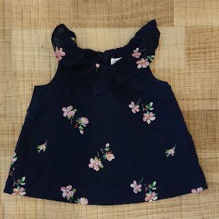 ベビーギャップ(babyGAP)のbaby GAP  花柄ノースリーブカットソー 18-24m (Tシャツ/カットソー)