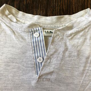 エルエルビーン(L.L.Bean)のXS-S デッドストック美品　LLビーン　ヘンリーネック　半袖(Tシャツ/カットソー(半袖/袖なし))