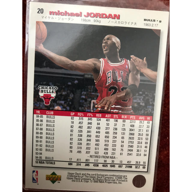 NBA カード 95 マイケルジョーダンの通販 by m.g1o's shop|ラクマ