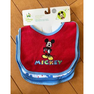 ディズニー(Disney)のりい様専用　ミッキーマウス　スタイ　3枚セット(ベビースタイ/よだれかけ)