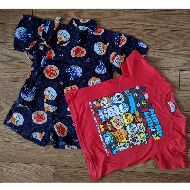 アンパンマン　Tシャツ　甚平 キッズ/ベビー/マタニティのキッズ服男の子用(90cm~)(Tシャツ/カットソー)の商品写真