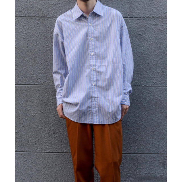 Jieda - JieDa STRIPE OVER SHIRT BLUE 1の通販 by III POWER Jieda - JieDa STRIPE OVER SHIRT BLUE 1の通販 by III POWER