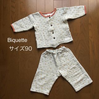 ビケット(Biquette)のBiquette 秋冬パジャマ キルティング生地 サイズ90(パジャマ)