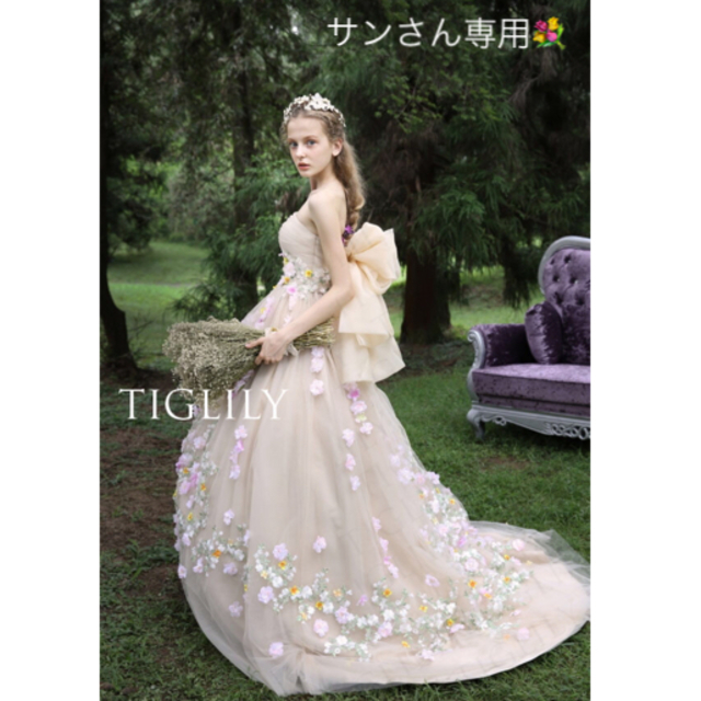 TIGLILY ナチュラルカラードレス パニエセット レディースのフォーマル/ドレス(ウェディングドレス)の商品写真