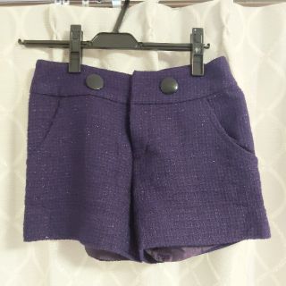 ミッシュマッシュ(MISCH MASCH)のミッシュマッシュ　ツイード風　パープル　ショートパンツ　MISCH MASCH(ショートパンツ)