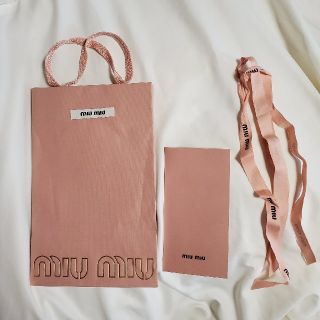 ミュウミュウ(miumiu)のmiumiu　ショッパー　紙袋　リボン(ショップ袋)