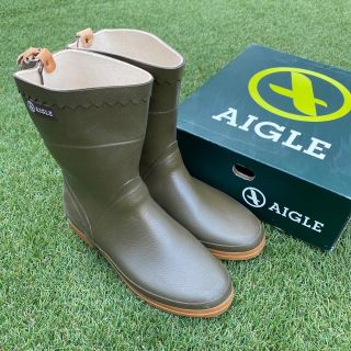 エーグル(AIGLE)のエーグル　長靴　カーキ　40(長靴/レインシューズ)