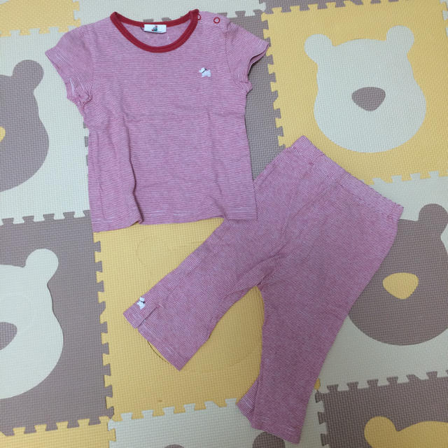 familiar(ファミリア)の美品 日本製コットン セットアップ キッズ/ベビー/マタニティのキッズ服男の子用(90cm~)(Tシャツ/カットソー)の商品写真