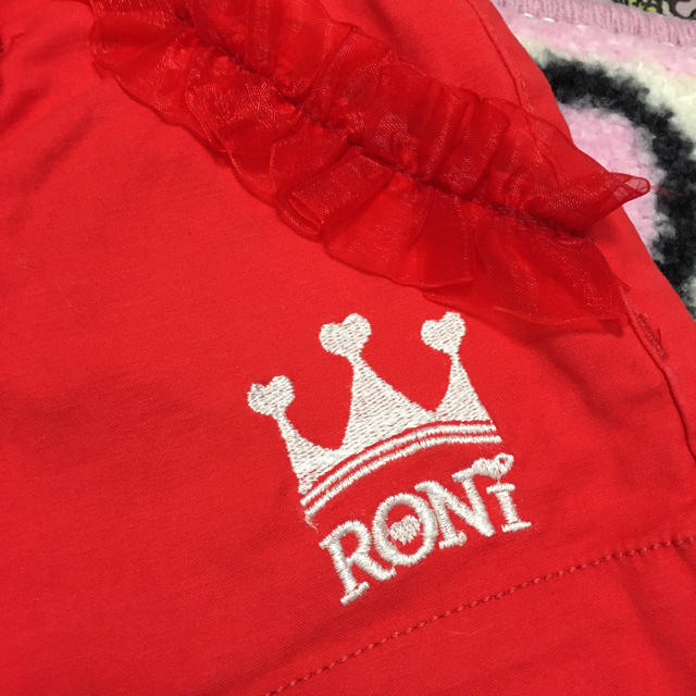 RONI(ロニィ)の美品★RONI★赤チュールショーパン★ML キッズ/ベビー/マタニティのキッズ服女の子用(90cm~)(パンツ/スパッツ)の商品写真