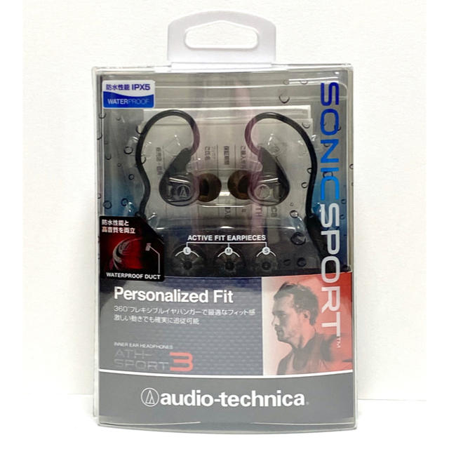 audio-technica(オーディオテクニカ)のオーディオテクニカ SONIC SPORT ATH-SPORT3 スマホ/家電/カメラのオーディオ機器(ヘッドフォン/イヤフォン)の商品写真