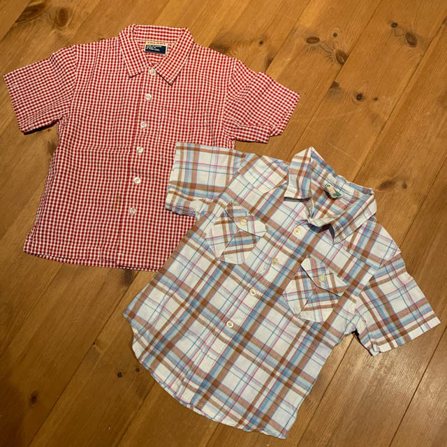 100サイズ☆チェックシャツ2枚セット キッズ/ベビー/マタニティのキッズ服男の子用(90cm~)(ブラウス)の商品写真