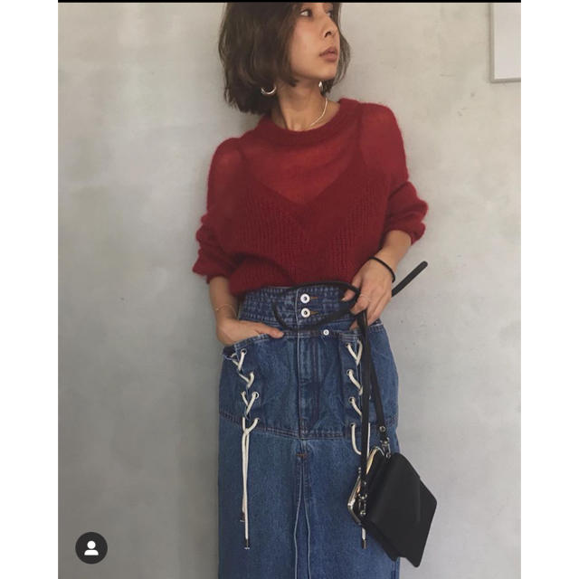 Ameri VINTAGE(アメリヴィンテージ)のAMERI UNEVENNESS POCKET DENIM SKIRT レディースのスカート(ロングスカート)の商品写真