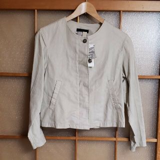 ユニクロ(UNIQLO)のユニクロ　リネンブレンド ノーカラー ジャケット(ノーカラージャケット)