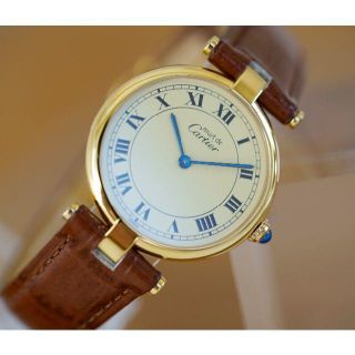カルティエ(Cartier)の美品 カルティエ マスト ヴァンドーム アイボリー LM Cartier(腕時計(アナログ))