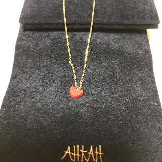 AHKAH - AHKAH ティランハート(レッド)ネックレスの通販 by かこ's