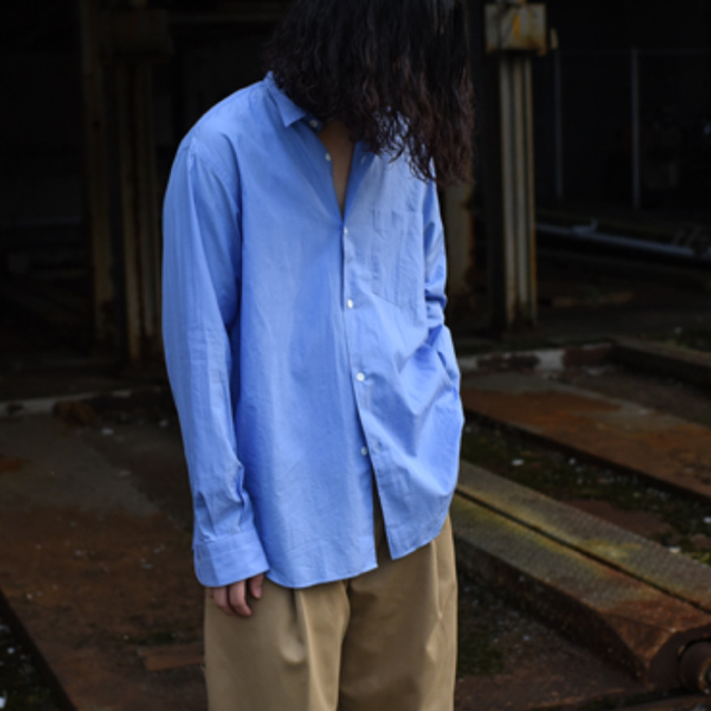 COMOLI - コモリ シャツ 20ss サックス サイズ2 comoli の通販 by