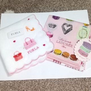 フルラ(Furla)の専用♥FURLA タオルハンカチ& LADURÉE ハンカチ  セット(ハンカチ)