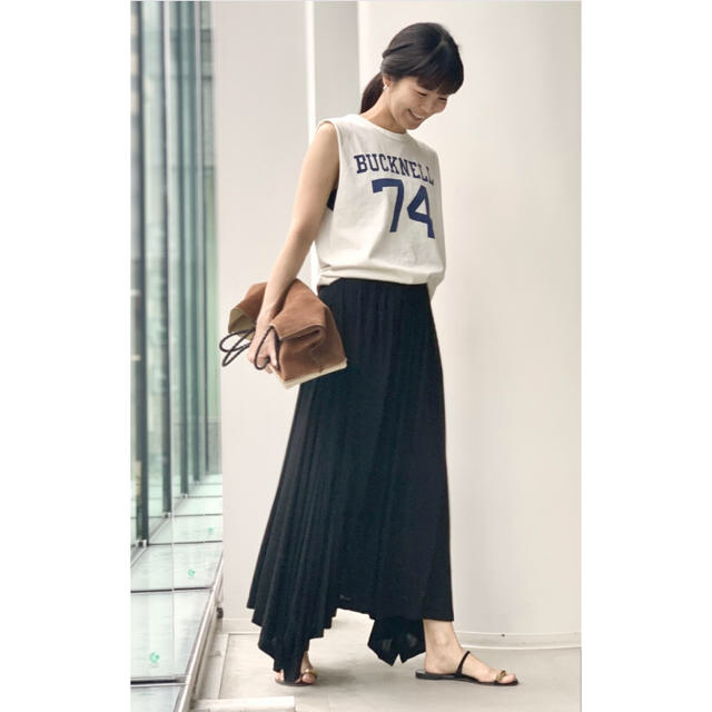 L'Appartement DEUXIEME CLASSE(アパルトモンドゥーズィエムクラス)のアパルトモン：Jersey Gather Skirt：エコバック付き レディースのスカート(ロングスカート)の商品写真