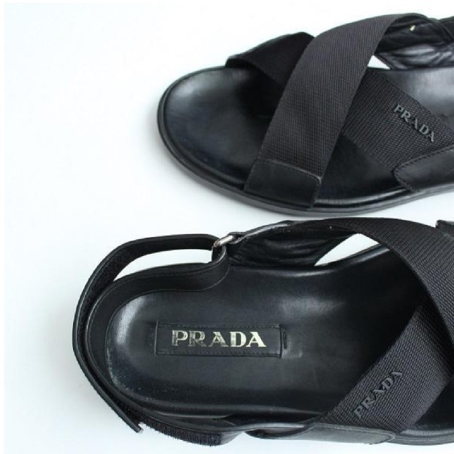 PRADA(プラダ)のプラダ レザーサンダル メンズの靴/シューズ(サンダル)の商品写真