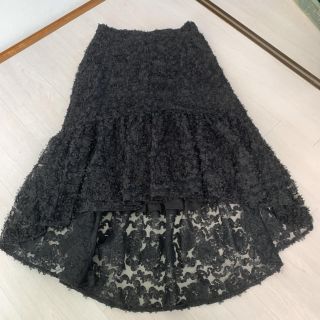 ザラ(ZARA)の☆ZARAのブラックレーススカート☆(ひざ丈スカート)