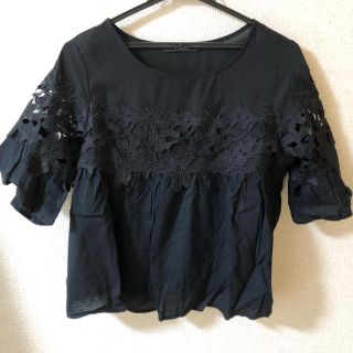 ダブルクローゼット(w closet)の袖レース トップス ブラウス(シャツ/ブラウス(半袖/袖なし))