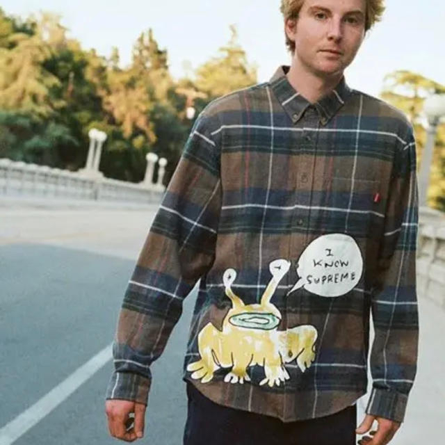 Supreme(シュプリーム)のSUPREME Daniel Johnston Plaid shirt Tan メンズのトップス(シャツ)の商品写真