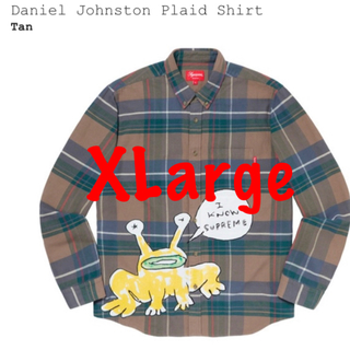 XL Supreme Daniel Johnston Plaid Shirt 赤