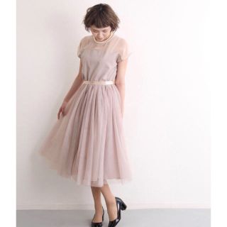 メルロー(merlot)の新品未使用 ワンピース シースルー 結婚式 パーティー(ひざ丈ワンピース)