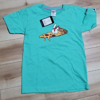 キューン(CUNE)のCUNE うさぎ ピザ エメラルドグリーン？ XS(Tシャツ/カットソー(半袖/袖なし))