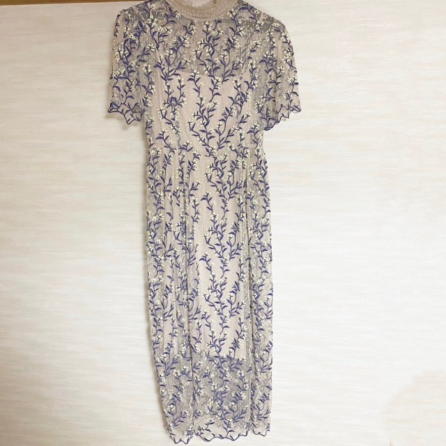 ♡様専用♪ SNIDEL♡エンブロイダリーロングワンピース ピンクベージュ