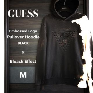 【激レア1点物】GUESS エンボスロゴ フーディー【ブリーチリメイク】