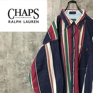 ラルフローレン(Ralph Lauren)の【激レア】チャップスラルフローレン☆カラーマルチストライプシャツ 90s(シャツ)