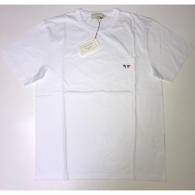 MAISON KITSUNE'(メゾンキツネ)のmaison kitsune キツネ ポケット tシャツ white sizeL メンズのトップス(Tシャツ/カットソー(半袖/袖なし))の商品写真