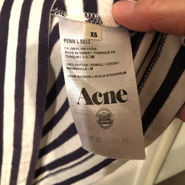 ACNE(アクネ)のACNE  ボーダーカットソー メンズのトップス(Tシャツ/カットソー(七分/長袖))の商品写真