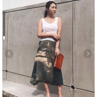 アメリヴィンテージ(Ameri VINTAGE)のMEDI ESPLANADE SEER SKIRT(ひざ丈スカート)