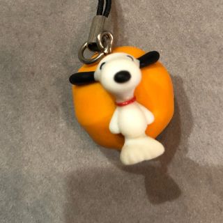 スヌーピー(SNOOPY)のレア非売品☆スヌーピーSNOOPY☆ご当地ストラップ☆愛媛県温州みかん(キャラクターグッズ)