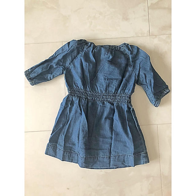 babyGAP(ベビーギャップ)のbaby gap デニムワンピース　ブルマ付き　80 キッズ/ベビー/マタニティのベビー服(~85cm)(ワンピース)の商品写真