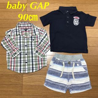 ベビーギャップ(babyGAP)の【ココッタ様専用】baby GAP 男の子 夏服 ポロシャツ シャツ 90㎝ (Tシャツ/カットソー)