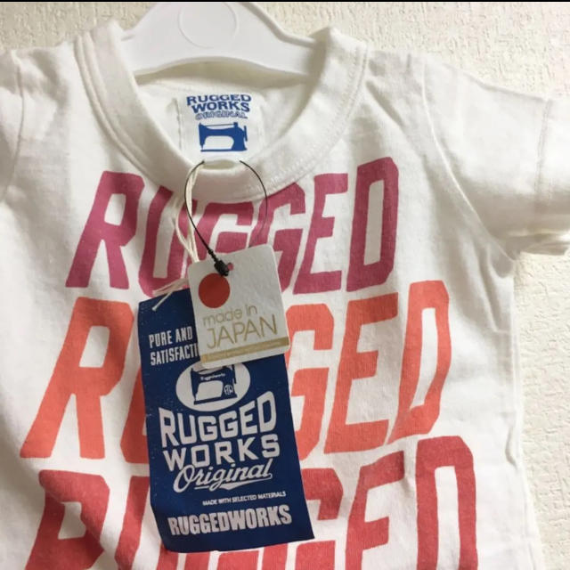RUGGEDWORKS(ラゲッドワークス)の新品 ラゲッドワークス Tシャツ ロゴ 子ども キッズ ベビー 日本製 80 キッズ/ベビー/マタニティのベビー服(~85cm)(Ｔシャツ)の商品写真