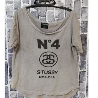 ステューシー(STUSSY)の首元ゆったりstussy No4 Tシャツ ステューシーでかロゴビッグロゴ(Tシャツ(半袖/袖なし))