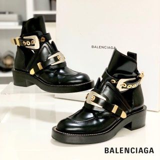 バレンシアガ(Balenciaga)の140 美品 バレンシアガ サンチュール アンクルブーツ 黒(ブーツ)