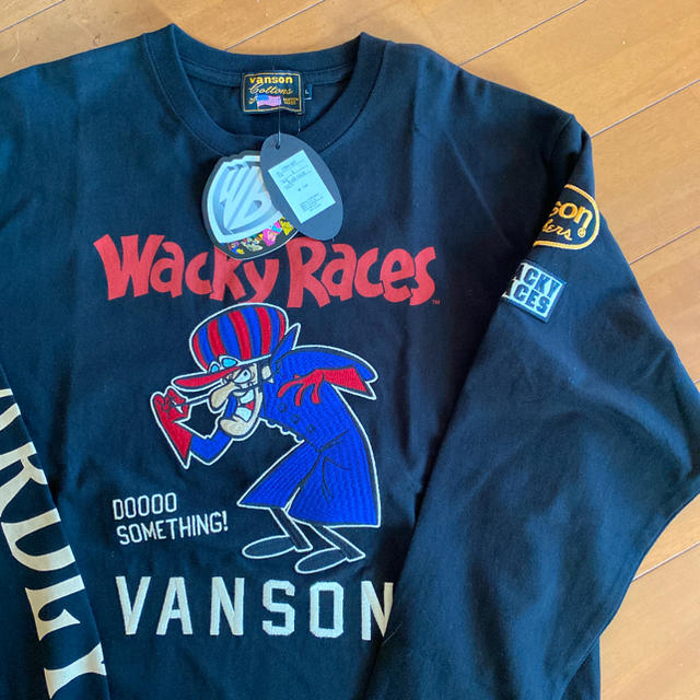 VANSON(バンソン)の新品 vanson CSWV-901 長袖Tシャツ WACKY RACES メンズのトップス(Tシャツ/カットソー(七分/長袖))の商品写真