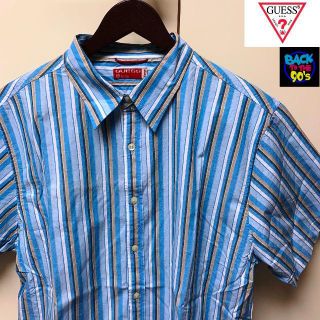 ゲス(GUESS)の90's GUESS ゲス 半袖 ストライプシャツ XL 半袖シャツ ビンテージ(シャツ)