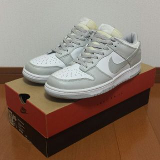 ナイキ(NIKE)の1999 NIKE DUNK LOW (白×淡灰)US10(スニーカー)