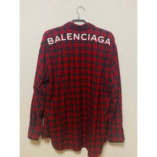 バレンシアガ(Balenciaga)の18SS BALENCIAGA バレンシアガ バックロゴ チェックシャツ (シャツ)