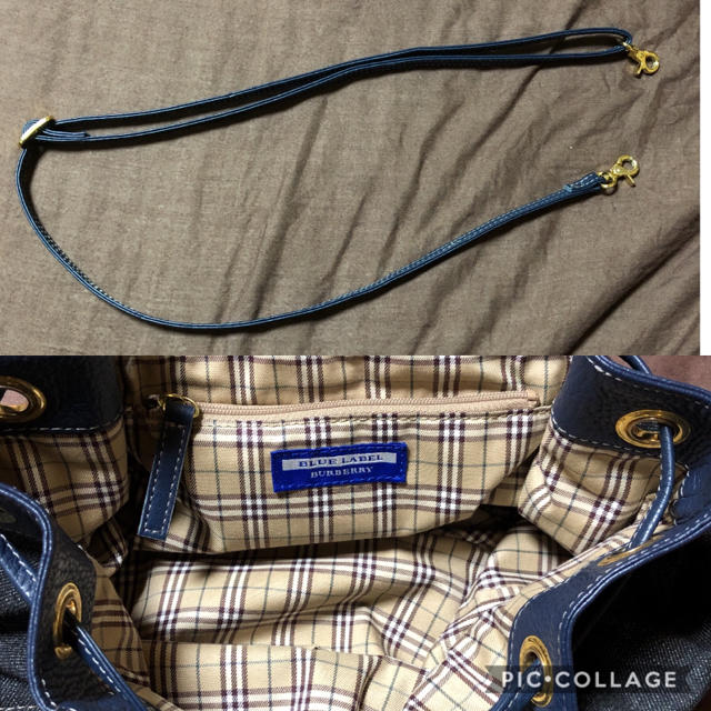 BURBERRY BLUE LABEL(バーバリーブルーレーベル)のBURBERRY BLUE LABEL 2way巾着デニムバッグ レディースのバッグ(ハンドバッグ)の商品写真