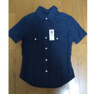 ギャップ(GAP)の未使用☆タグ付 GAP 半袖シャツ XXS 紺(シャツ/ブラウス(半袖/袖なし))