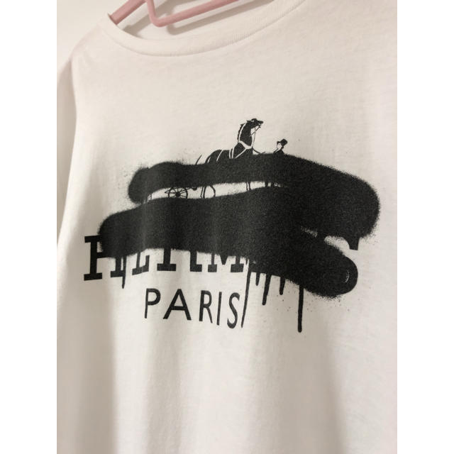 BLACK SCOREプリントTee/HERMES Paris