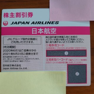 ジャル(ニホンコウクウ)(JAL(日本航空))の【Sata様専用】JAL株主割引券（2枚）(その他)